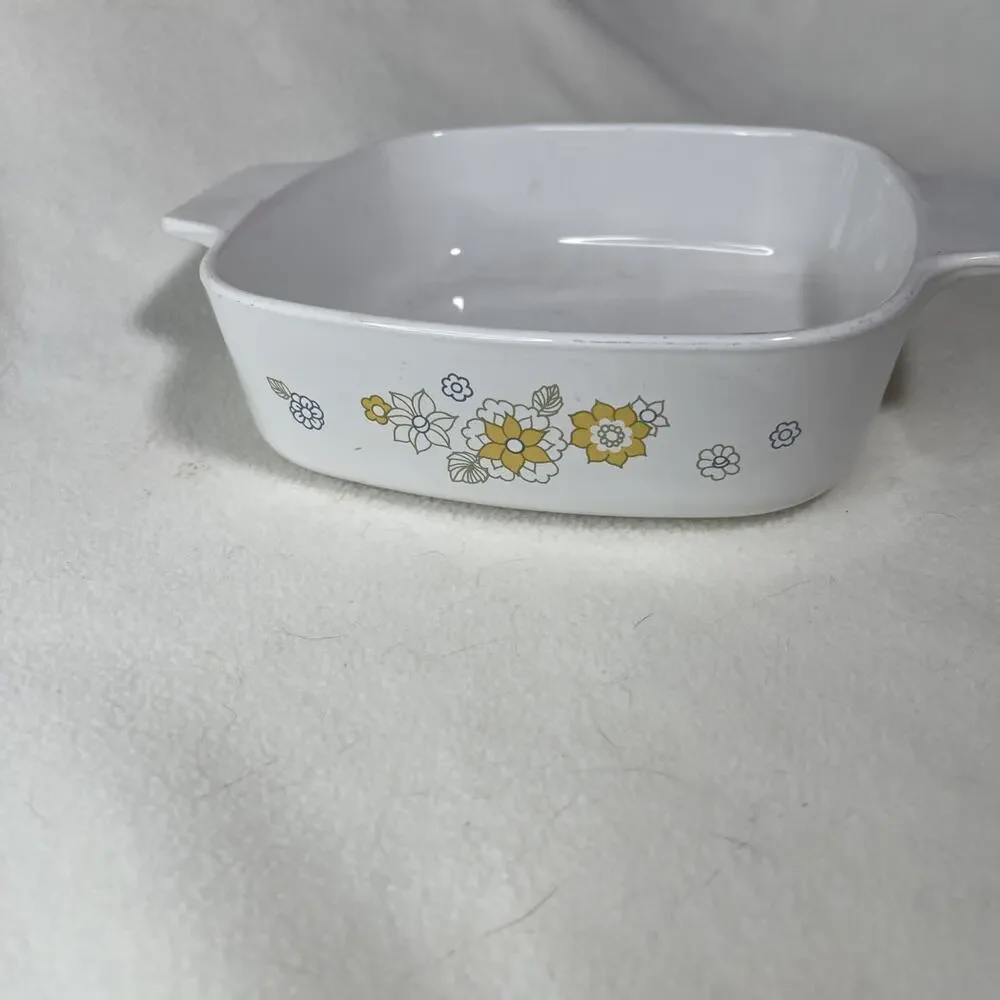 Corning Ware Floral Bouquet A-1 B 1 QT Casserole Dish